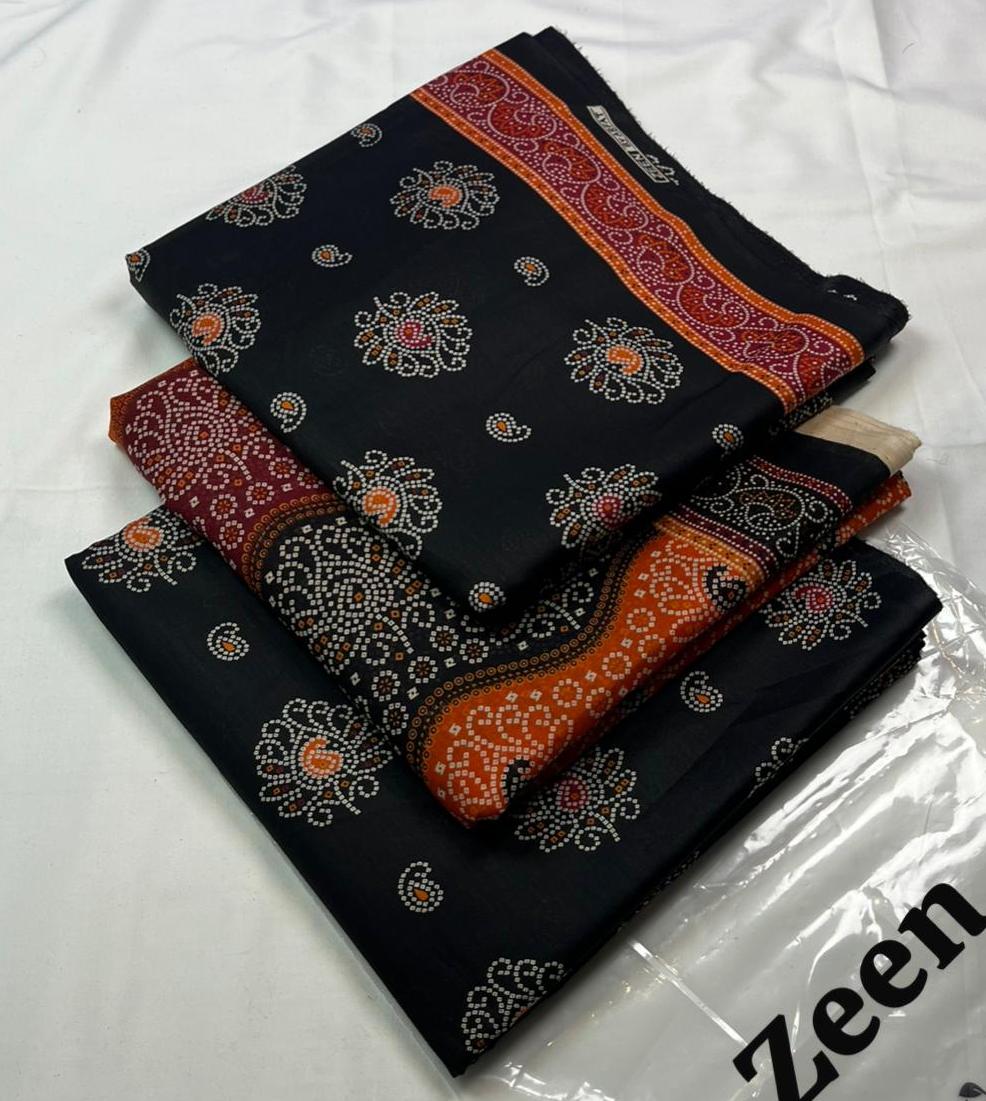 Zeen Printed Lawn Unstitched 3Piece D-009