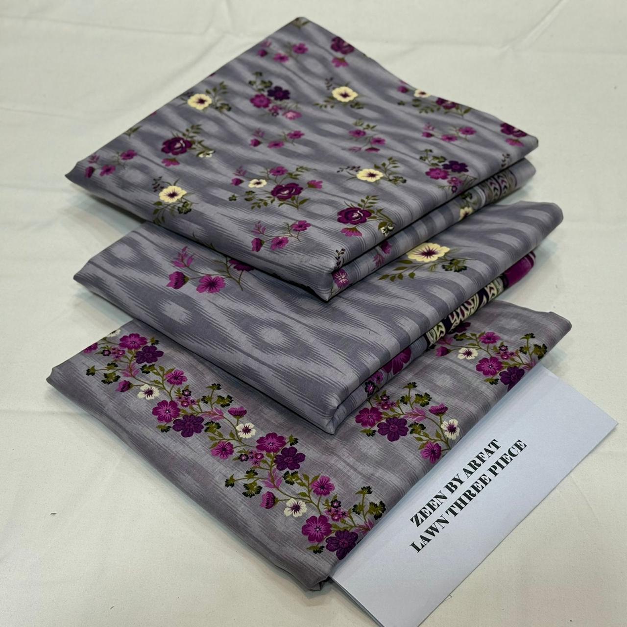Zeen Printed Lawn Unstitched 3Piece D-24