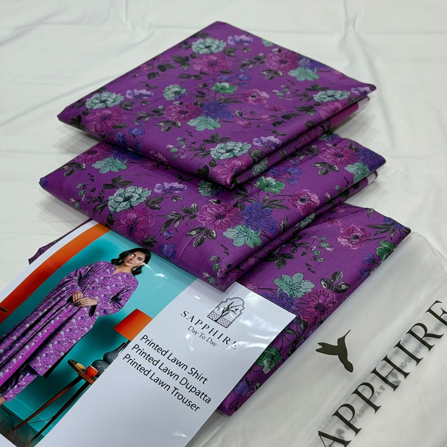 Sapphire Original Base Digital Print 3PC Suit