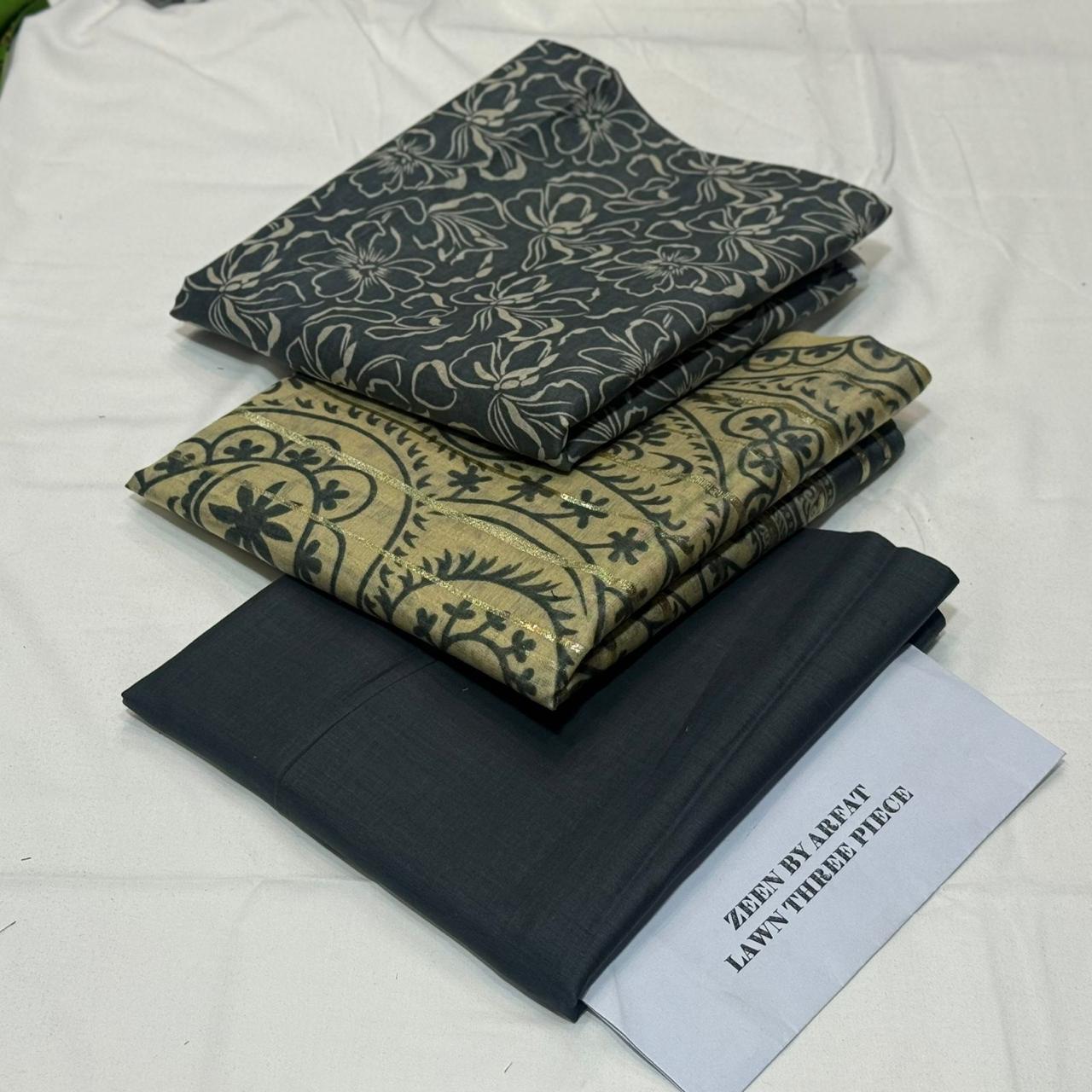 Zeen Printed Lawn Unstitched 3Piece D-65