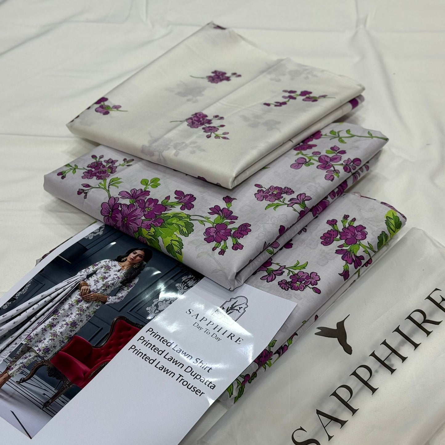 Sapphire Original Base Digital Print 3PC Suit