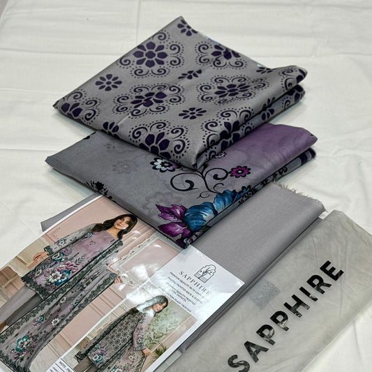 Sapphire Lawn Printed 3Piece D-15