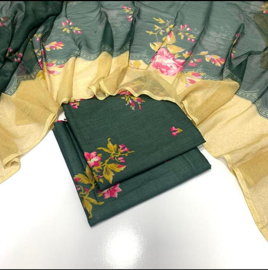 Premium 3PC Lawn Suit with Chiffon Dupatta D-20