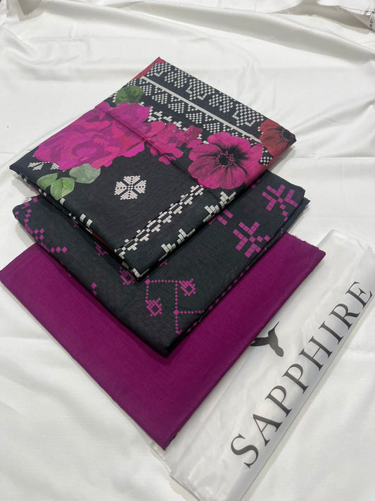 Sapphire Lawn Printed 3Piece D-24
