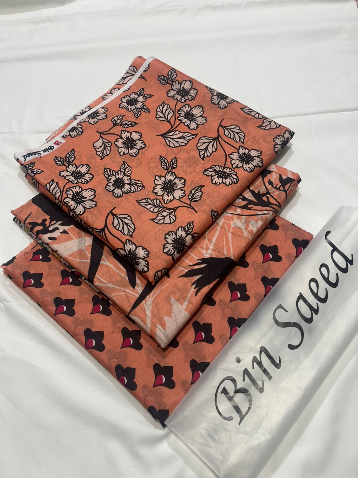 Bin Saeed Lawn Printed 3Piece D-15