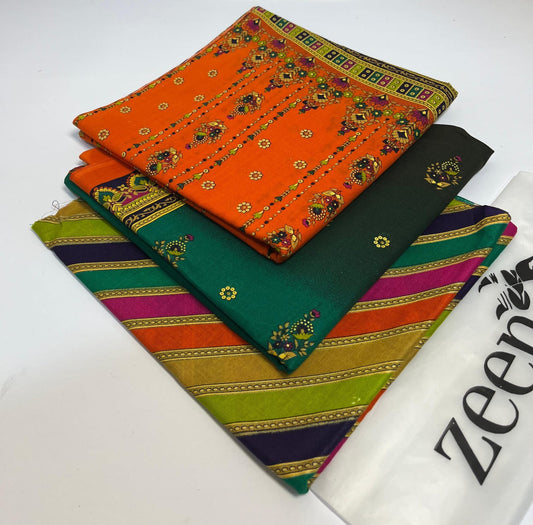Zeen Printed Lawn Unstitched 3Piece D-97