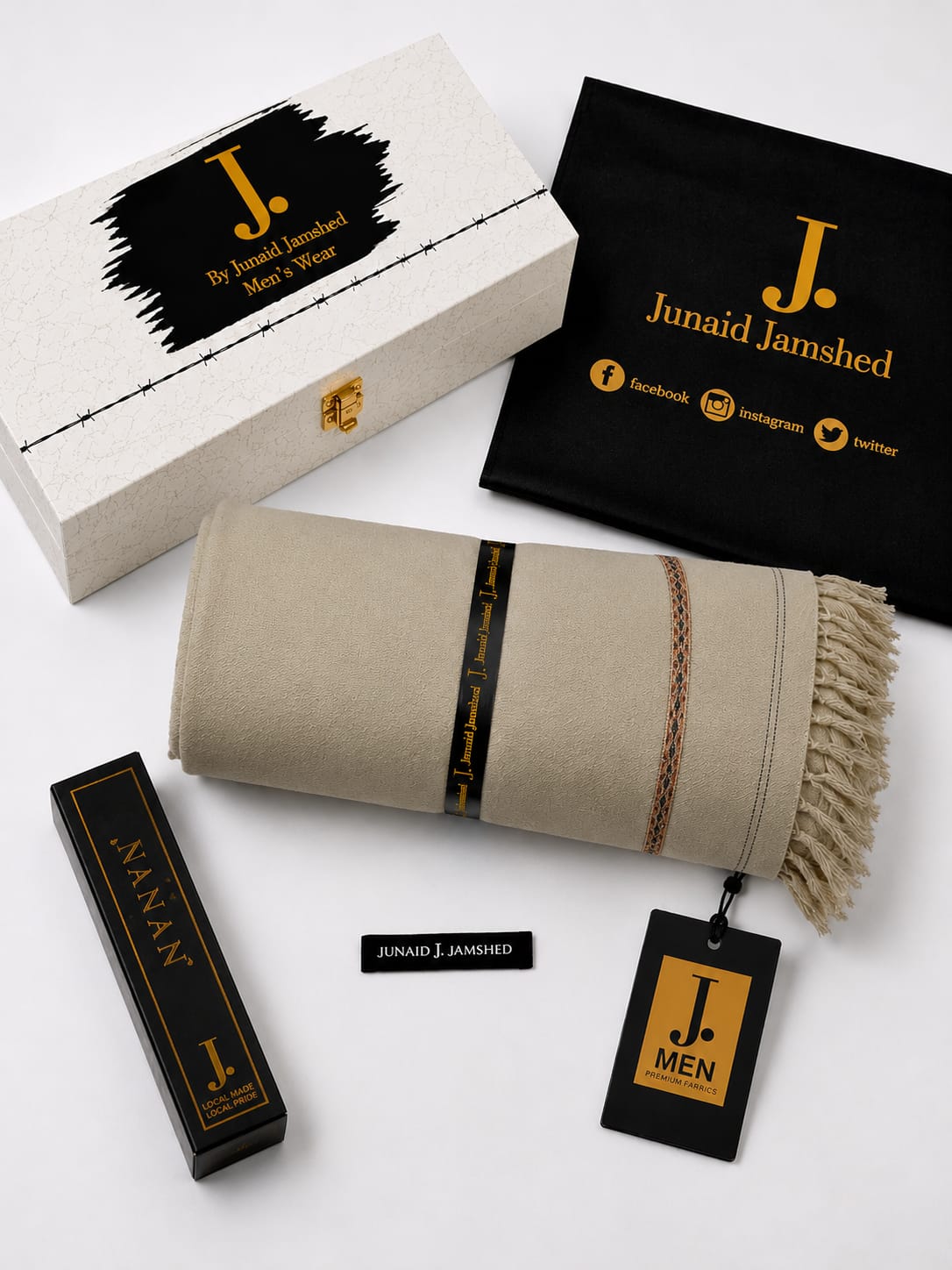 J. Men Premium Wool Shawl+ Perfume D-015