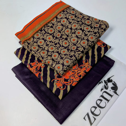 Zeen Printed Lawn Unstitched 3Piece D-140