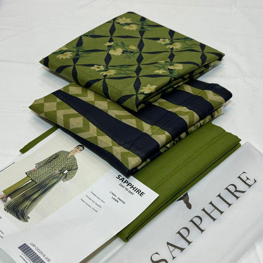 Sapphire Lawn Printed 3Piece D-19
