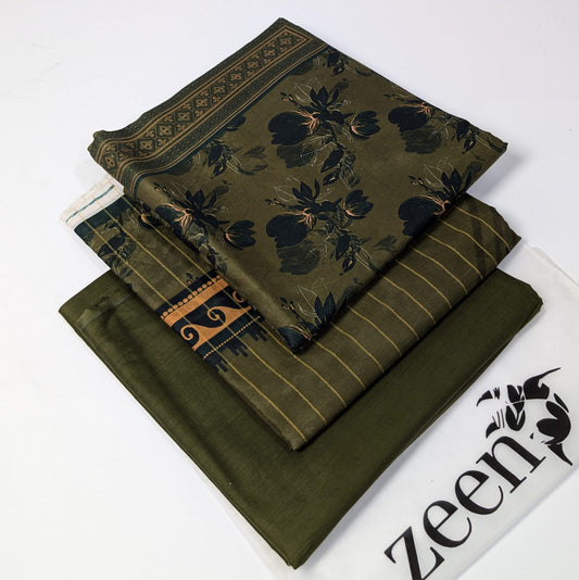 Zeen Printed Lawn Unstitched 3Piece D-112