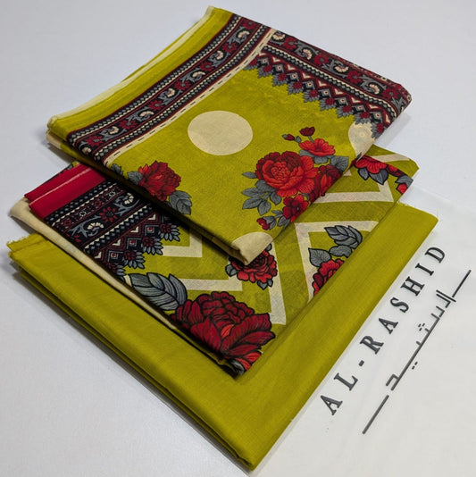 AL-RASHID  Printed Lawn Unstitched 3Piece D-018