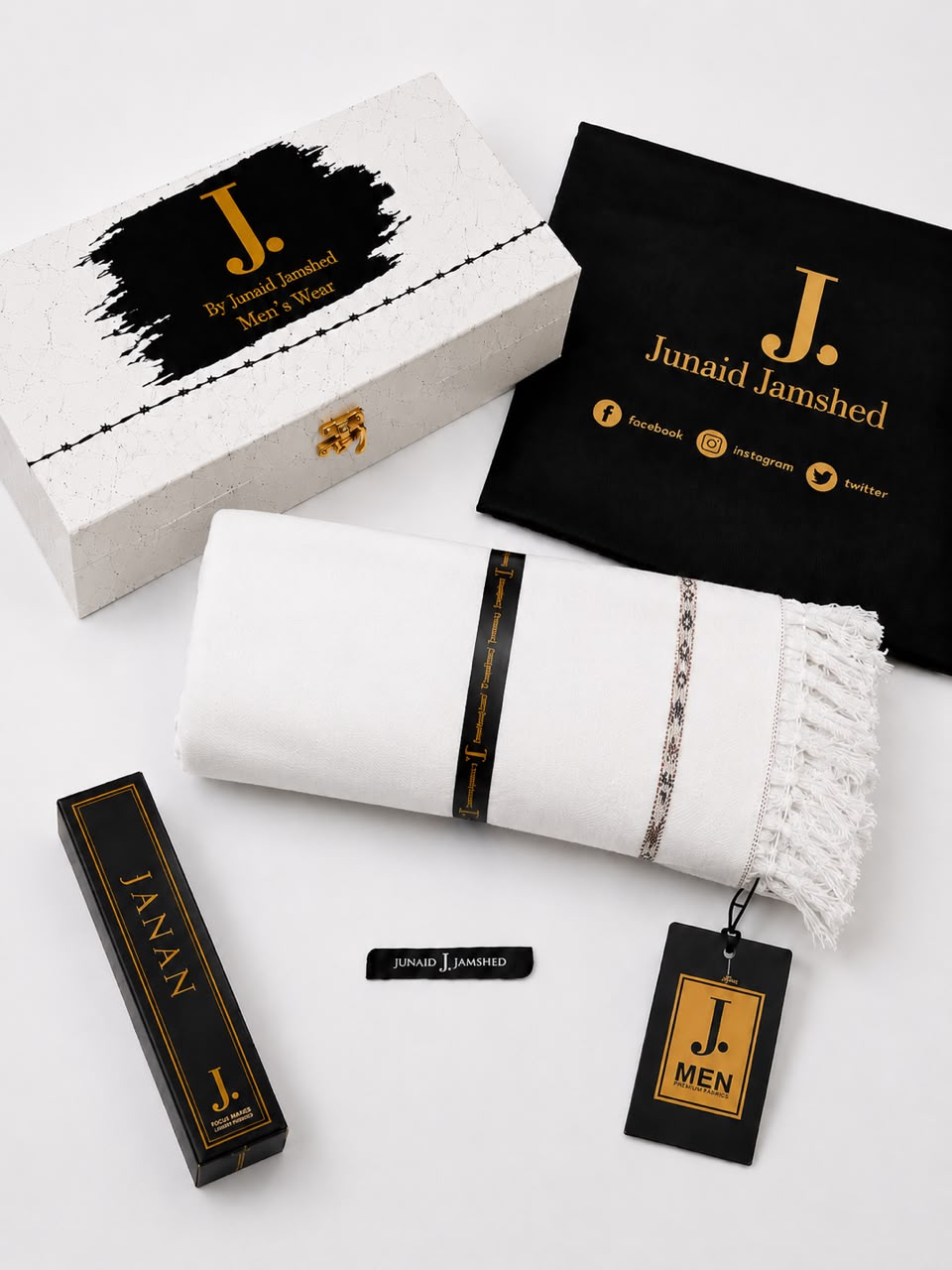 J. Men Premium Wool Shawl+ Perfume D-002