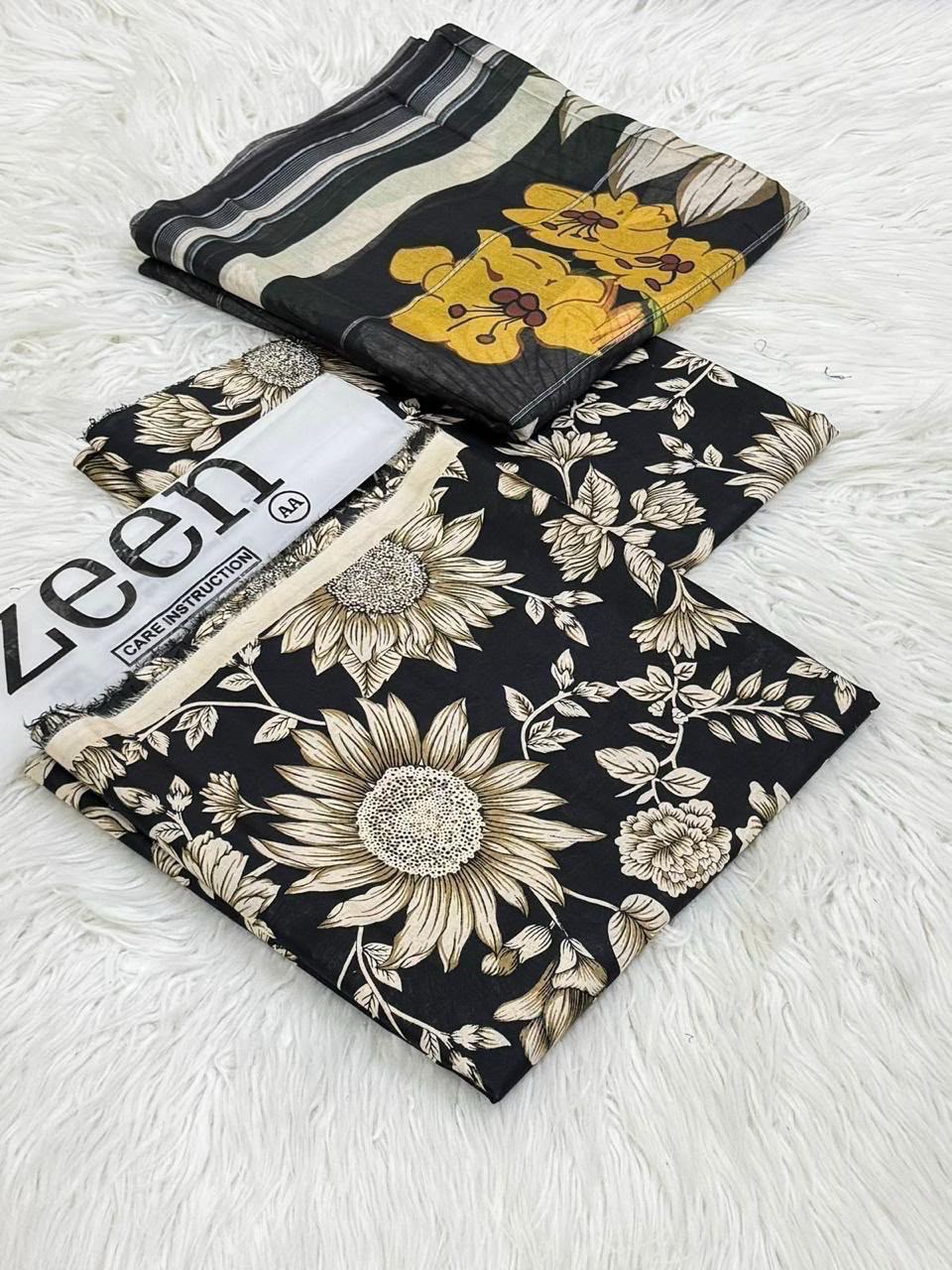 Zeen Printed Lawn Unstitched 3Piece D-0069