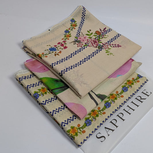 Sapphire Lawn Printed 3Piece D-004