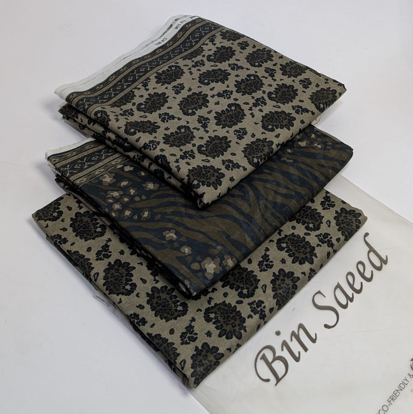 Bin Saeed  Lawn Printed 3Piece D-07