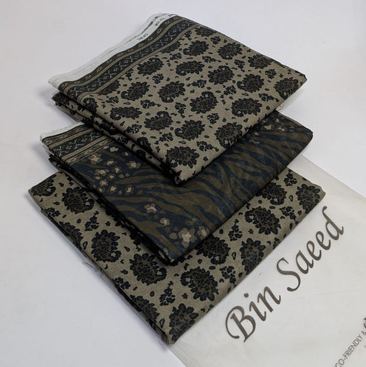 Bin Saeed  Lawn Printed 3Piece D-07