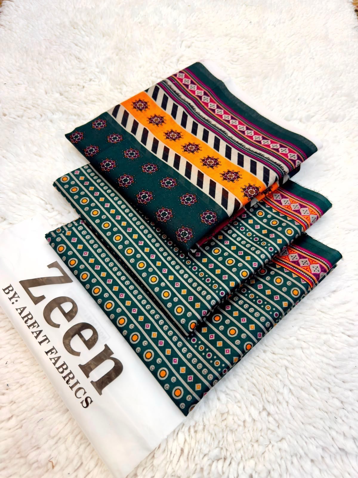 Zeen Printed Lawn Unstitched 3Piece D-0051