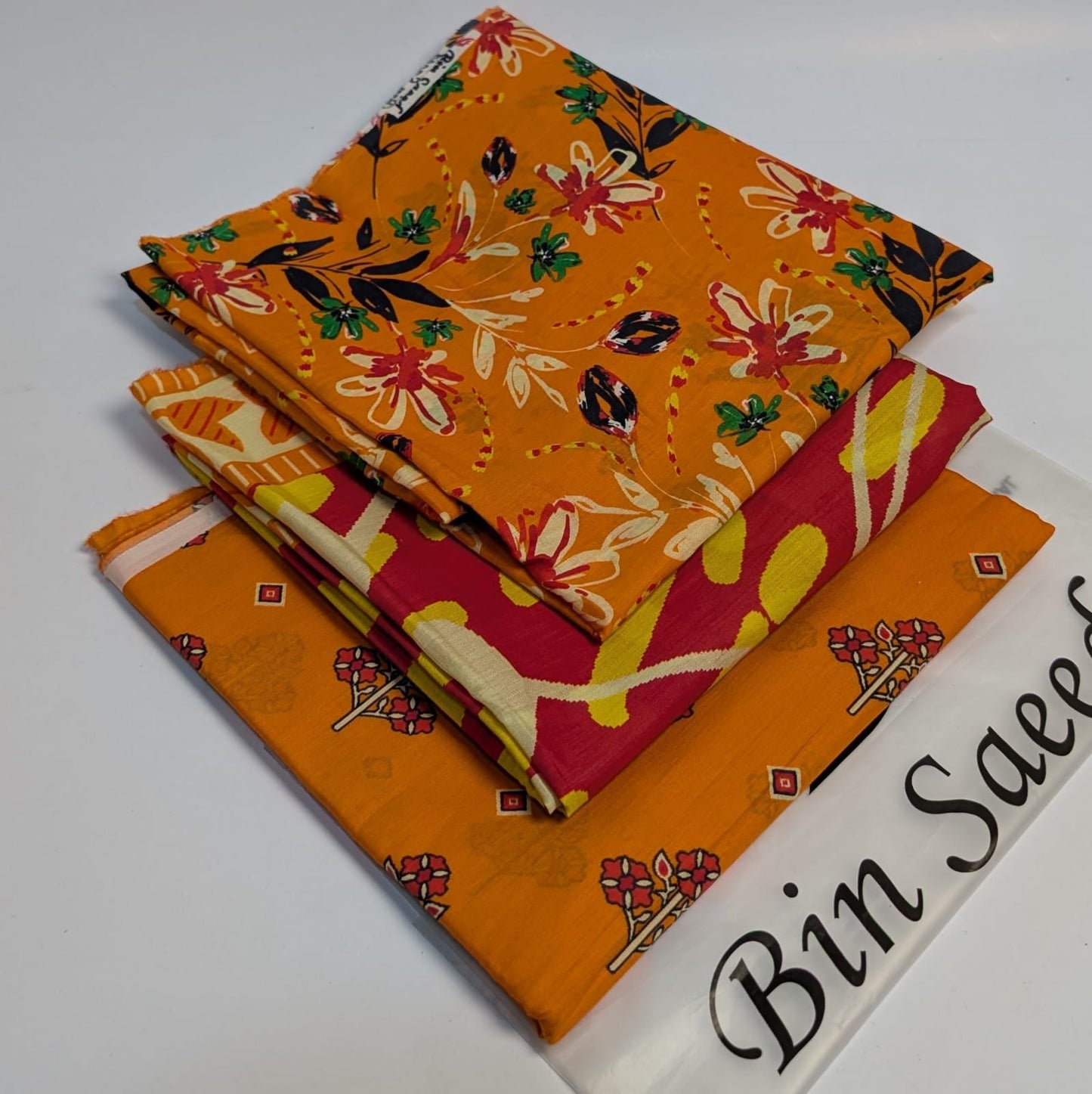 Bin Saeed  Lawn Printed 3Piece D-008