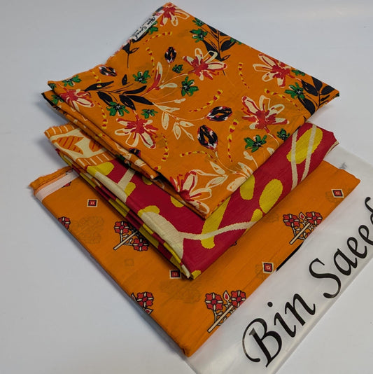 Bin Saeed  Lawn Printed 3Piece D-008