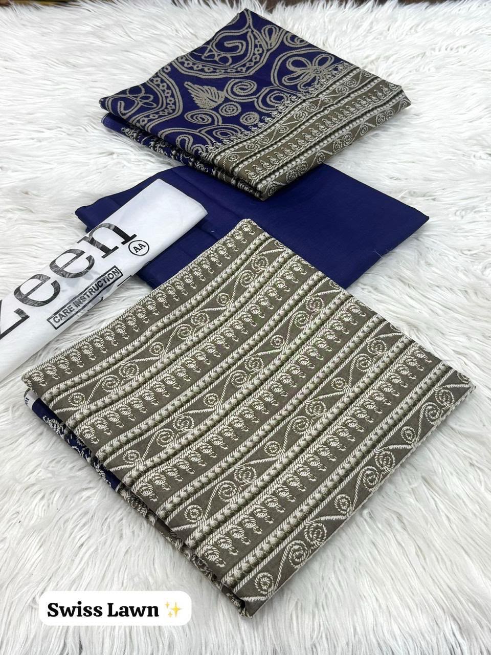 Zeen Printed Lawn Unstitched 3Piece D-0050