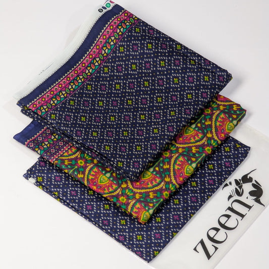 Zeen Printed Lawn Unstitched 3Piece D-134
