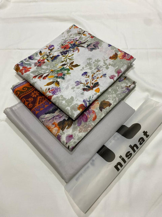 Nishat Lawn Printed 3Piece D-012
