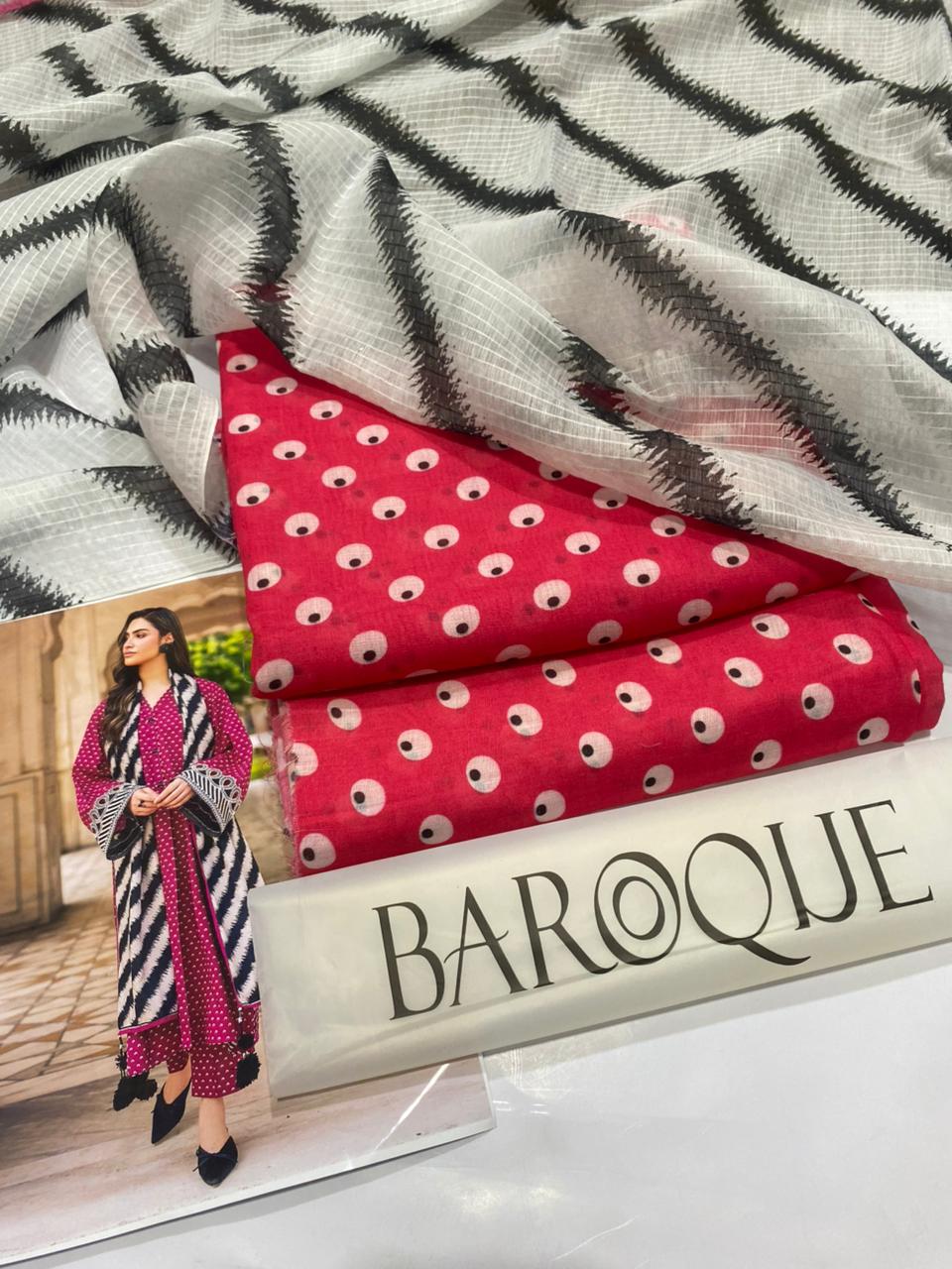 Baroque Summer Collection 2026 – Swiss Lawn 3PC Suit