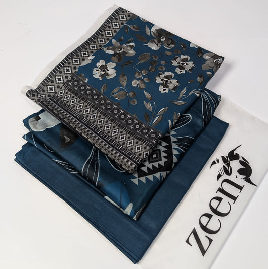 Zeen Printed Lawn Unstitched 3Piece D-120