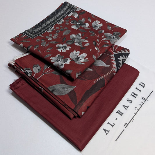 AL-RASHID  Printed Lawn Unstitched 3Piece D-024