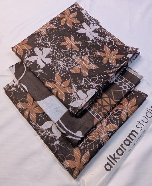 Alkaram studio Lawn Printed 3Piece D-010