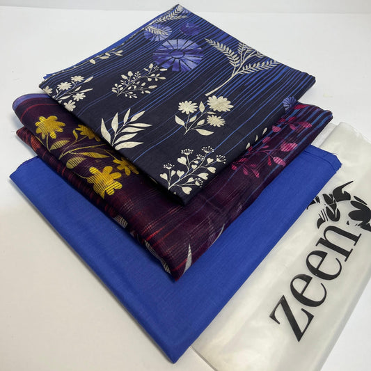Zeen Printed Lawn Unstitched 3Piece D-98