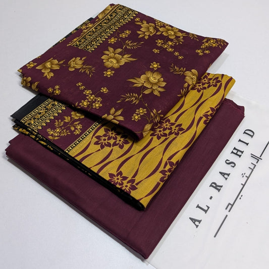 AL-RASHID  Printed Lawn Unstitched 3Piece D-021