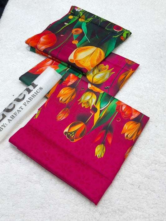 Zeen Printed Lawn Unstitched 3Piece D-0081