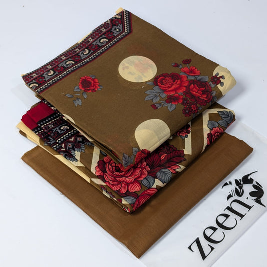 Zeen Printed Lawn Unstitched 3Piece D-150