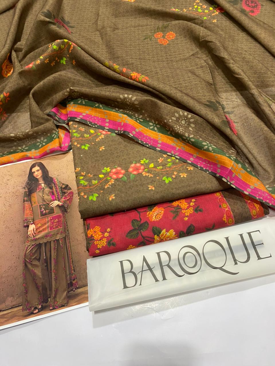 Baroque Summer Collection 2026 – Swiss Lawn 3PC Suit