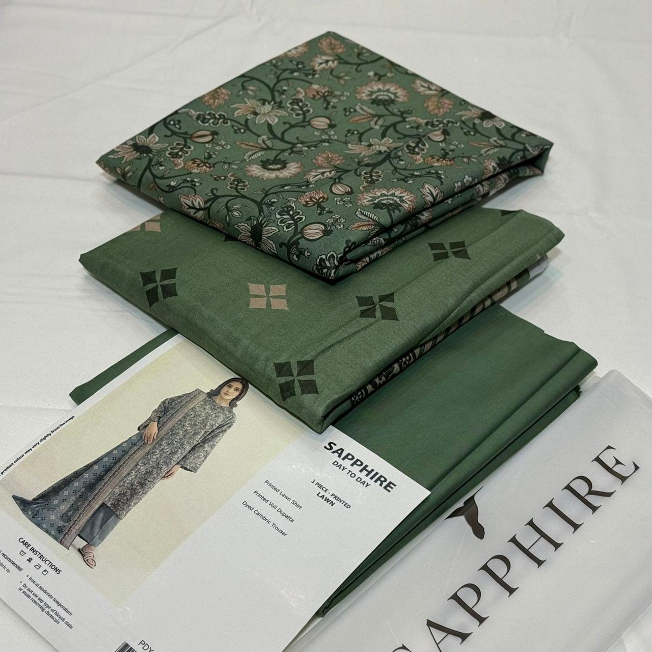 Sapphire Lawn Printed 3Piece D-27