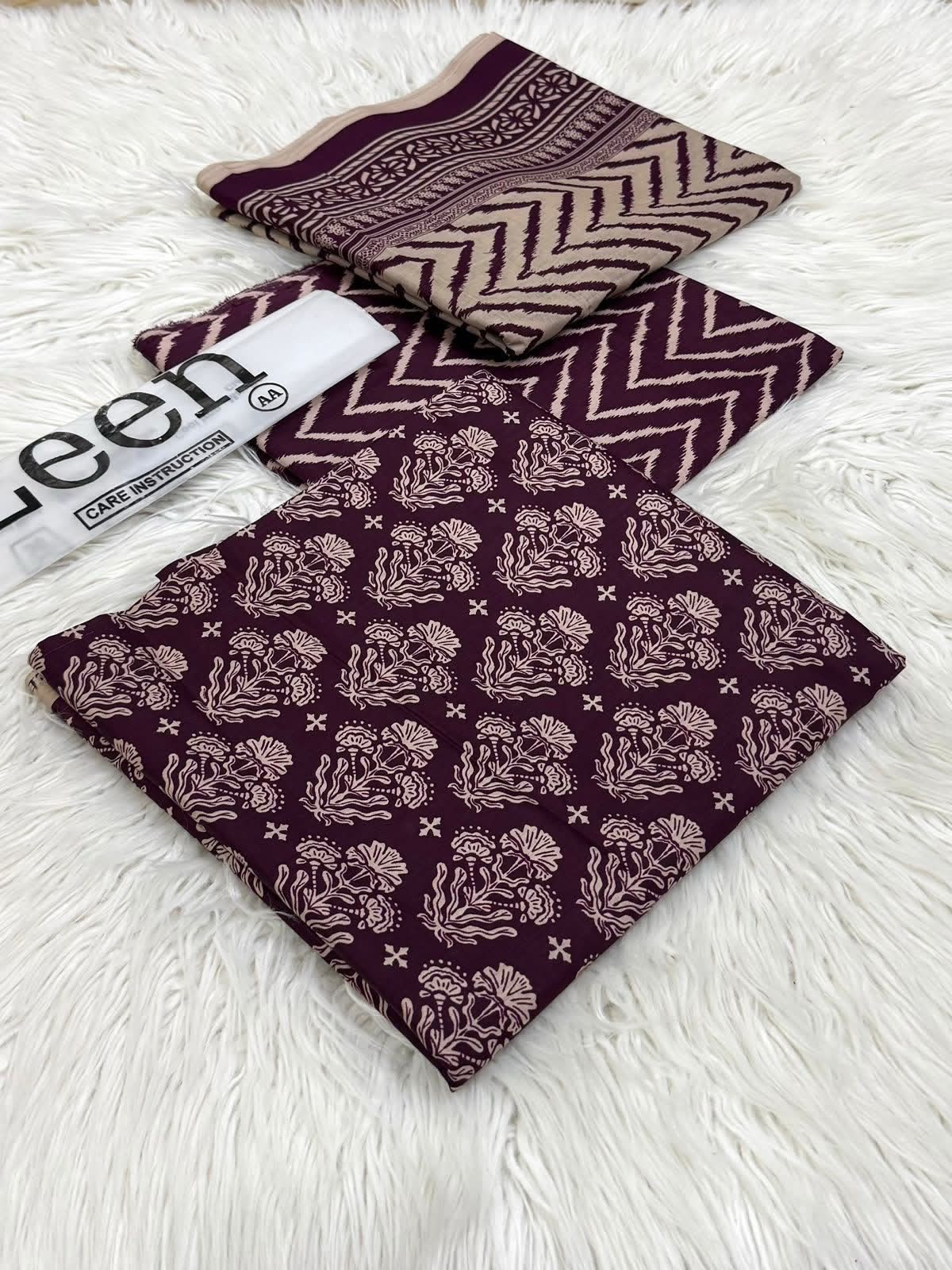Zeen Printed Lawn Unstitched 3Piece D-0078