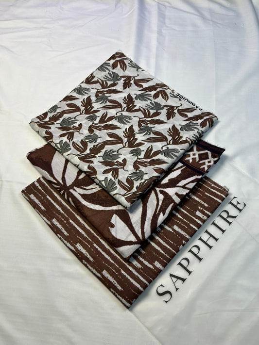 Sapphire Lawn Printed 3Piece D-006