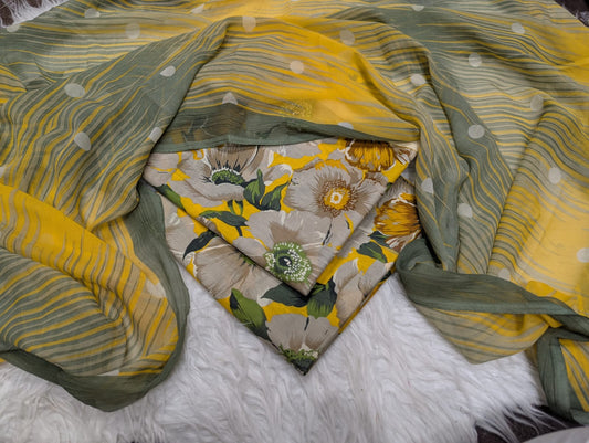 Premium 3PC Lawn Suit with Chiffon Dupatta D-11