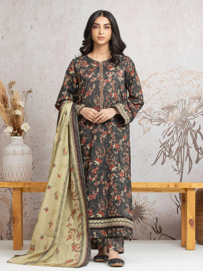 EDENROBE Lawn Printed 3Piece D-008