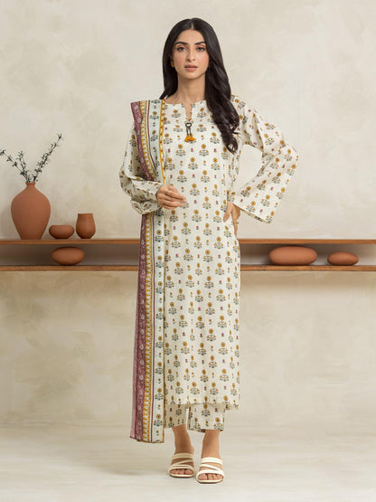 EDENROBE Lawn Printed 3Piece D-007
