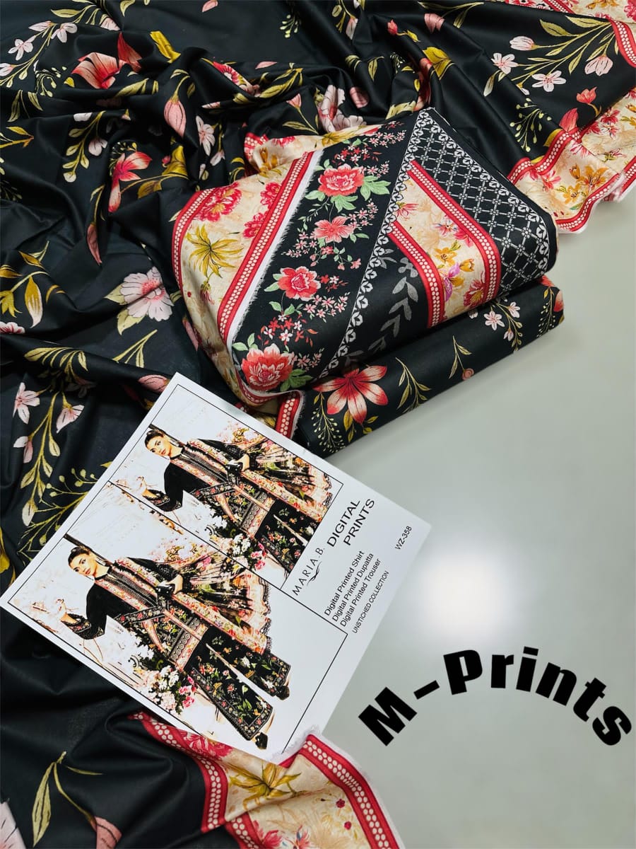 MARIA B Lawn Printed 3Piece D-007