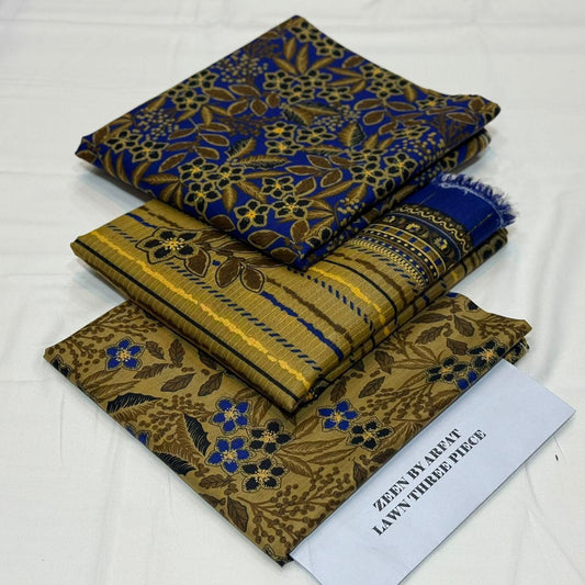 Zeen Printed Lawn Unstitched 3Piece D-74