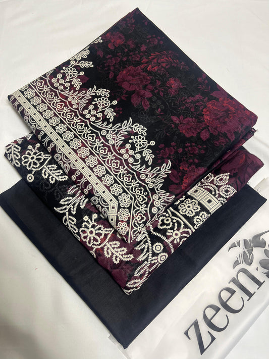 Zeen Printed Lawn Unstitched 3Piece D-84
