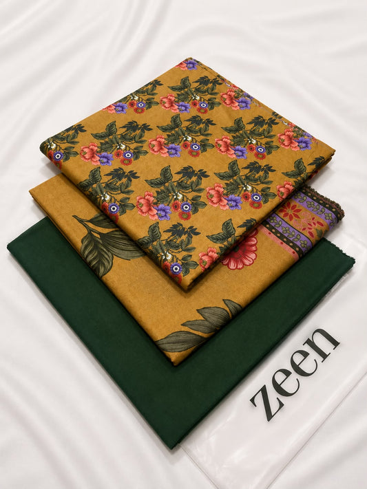 Zeen Printed Lawn Unstitched 3Piece D-0016