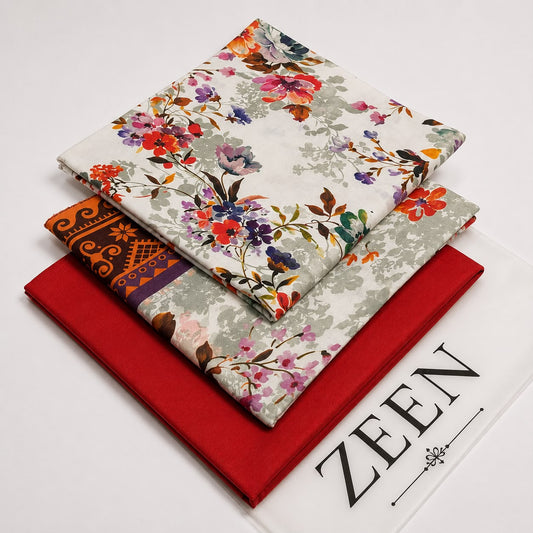 Zeen Printed Lawn Unstitched 3Piece D-0029