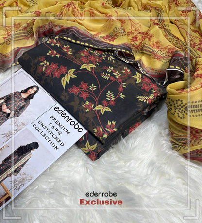 EDENROBE Lawn Printed 3Piece D-008