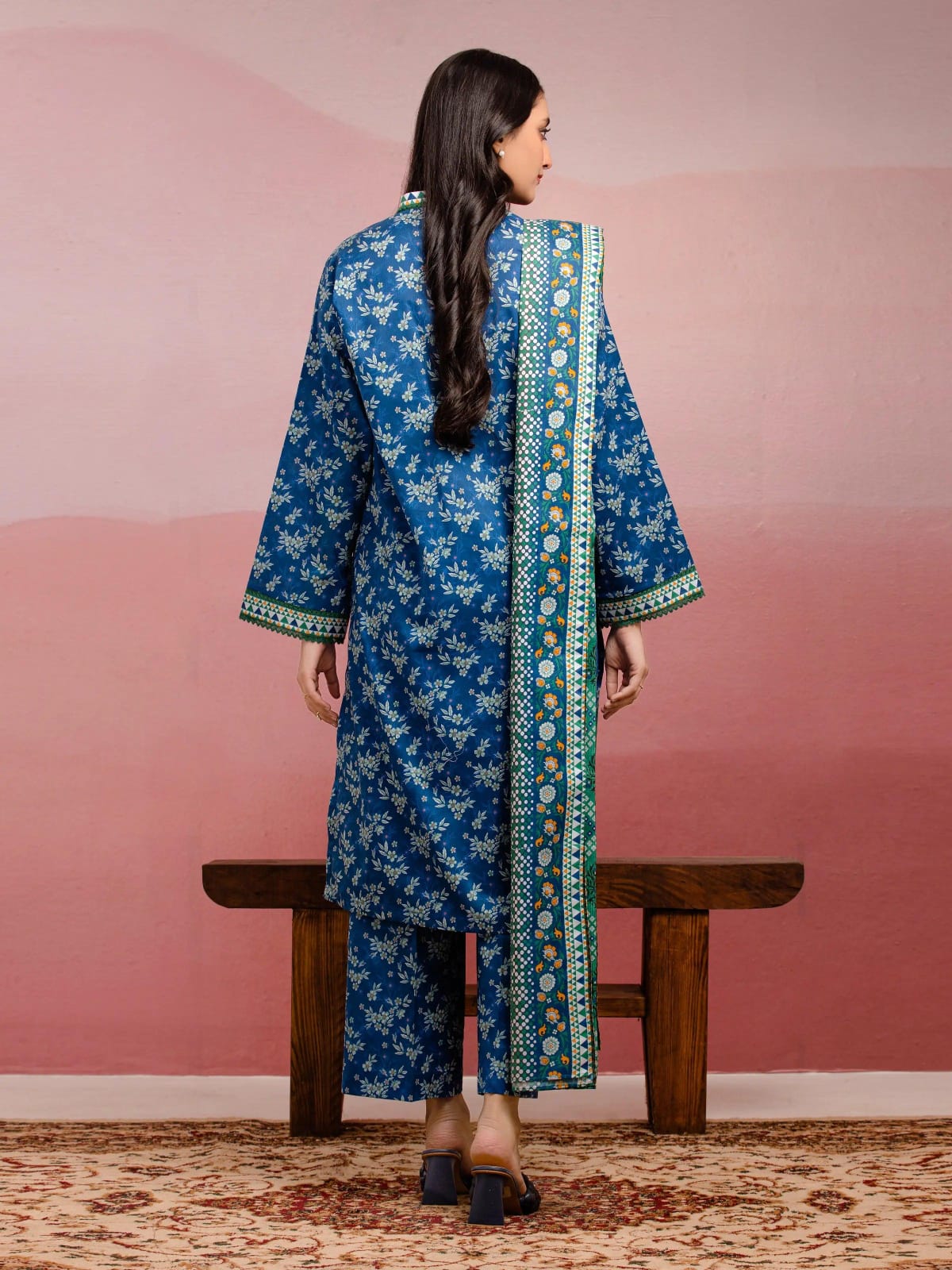 EDENROBE Lawn Printed 3Piece D-006