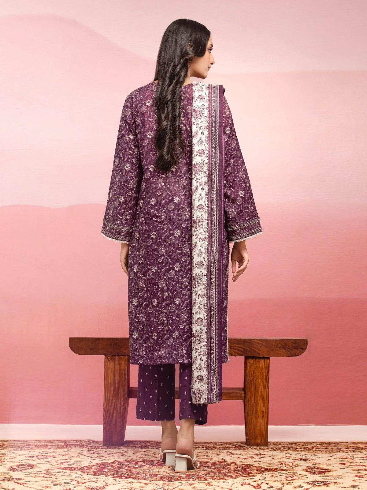 EDENROBE Lawn Printed 3Piece D-001