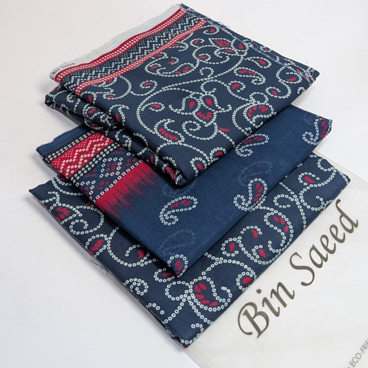 Bin Saeed  Lawn Printed 3Piece D-09